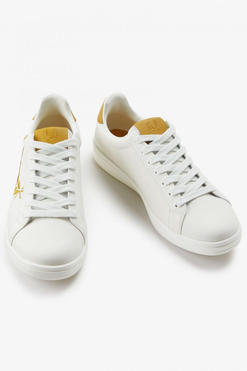 Fred Perry B721 Men's Tennis Shoes Ivory | MDOEL3167