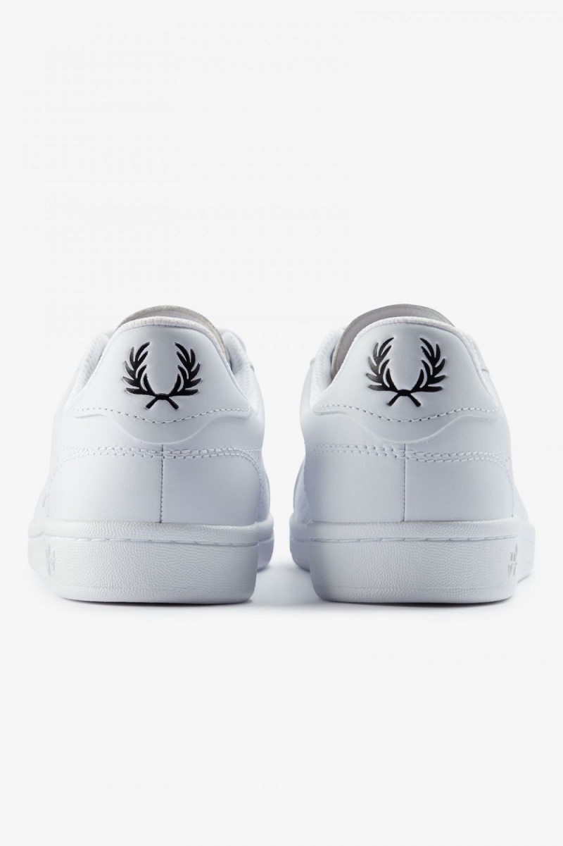 Fred Perry B721 Men's Tennis Shoes White Black | VDGPU3294