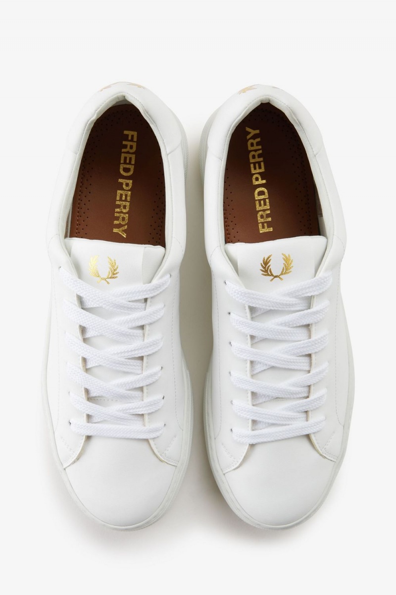 Fred Perry B80 Vegan Men's Plimsolls White | QXFWA6078