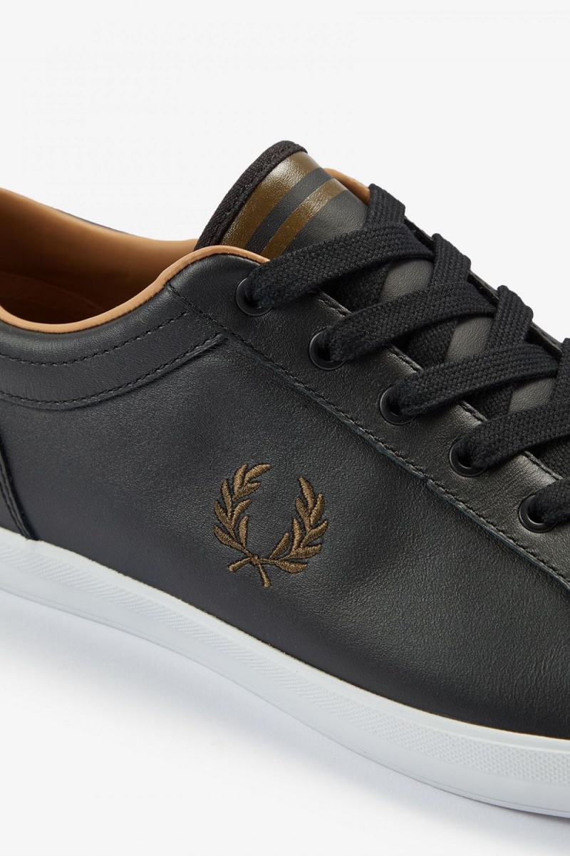 Fred Perry Baseline Men's Tennis Shoes Black | YRLSX3851