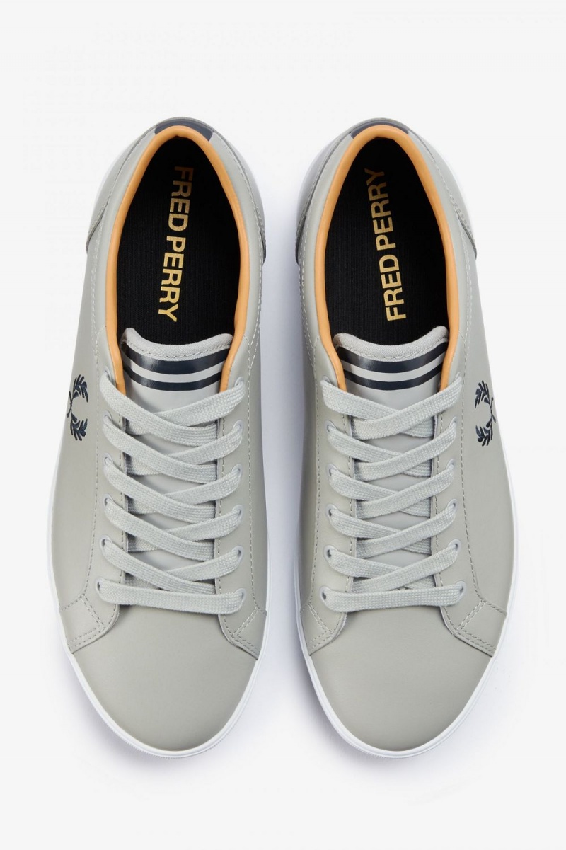 Fred Perry Baseline Men's Tennis Shoes Grey Navy | PYJGX8940