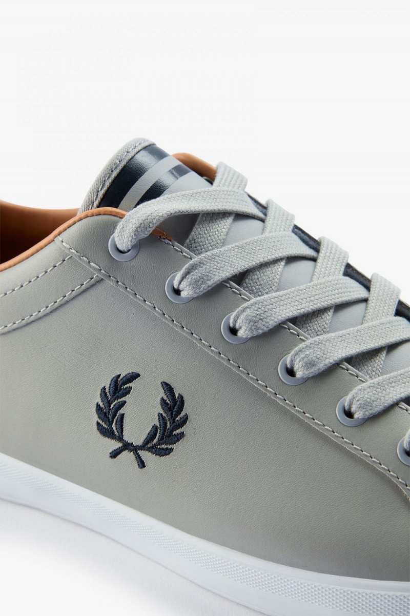 Fred Perry Baseline Men's Tennis Shoes Grey Navy | PYJGX8940