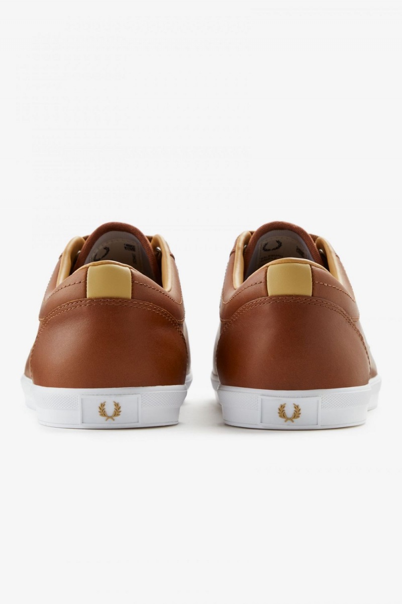 Fred Perry Baseline Men's Tennis Shoes Tan | ZFAET6351