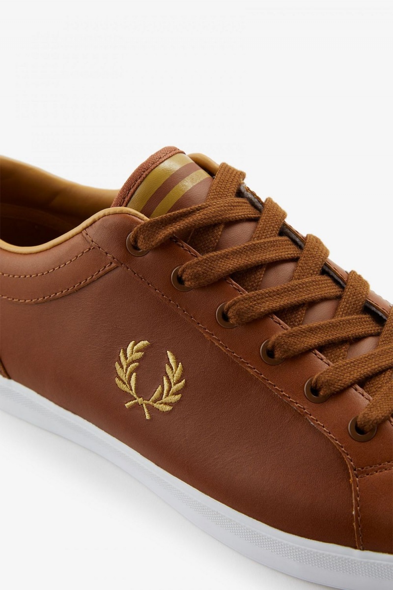 Fred Perry Baseline Men's Tennis Shoes Tan | ZFAET6351