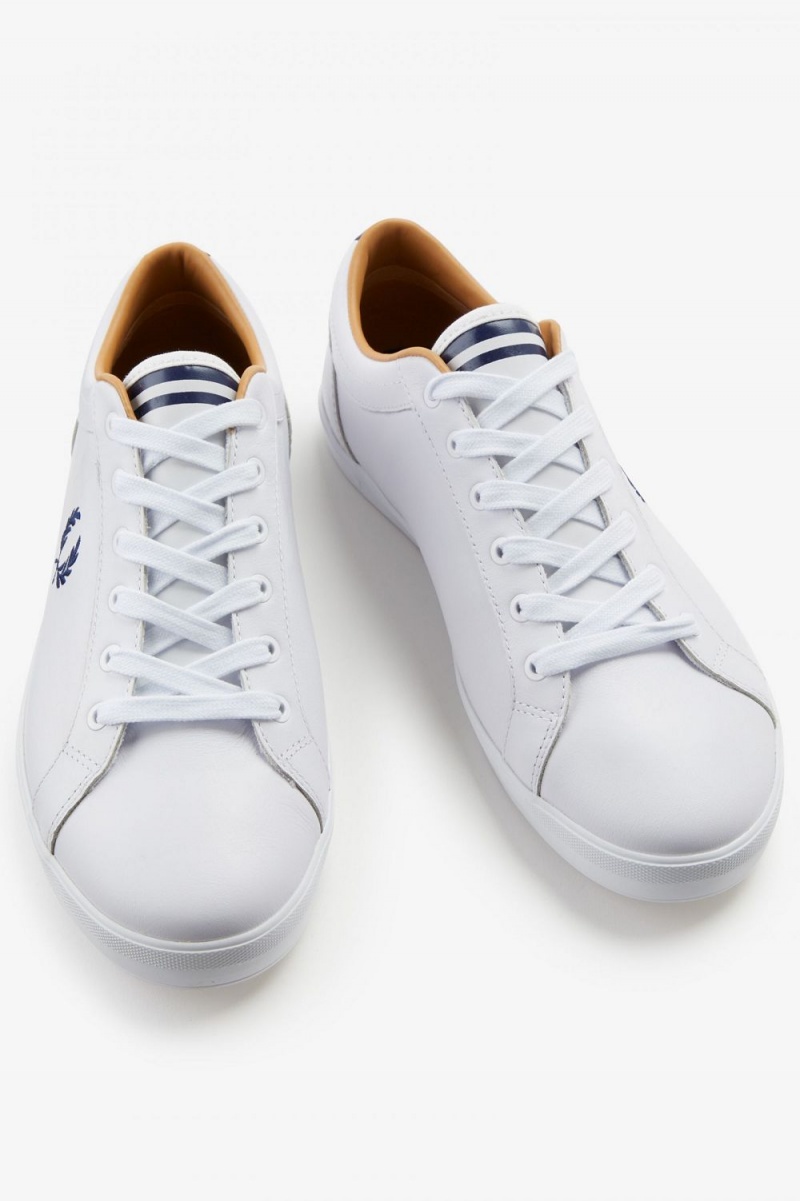 Fred Perry Baseline Men's Tennis Shoes White | OESMQ3796