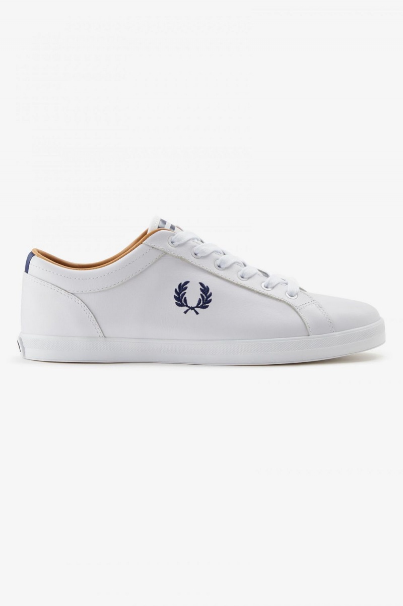 Fred Perry Baseline Men\'s Tennis Shoes White | OESMQ3796