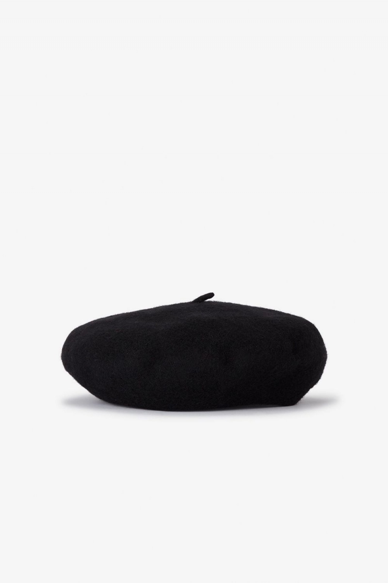 Fred Perry Beret Women's Hats Black | VSATB6098