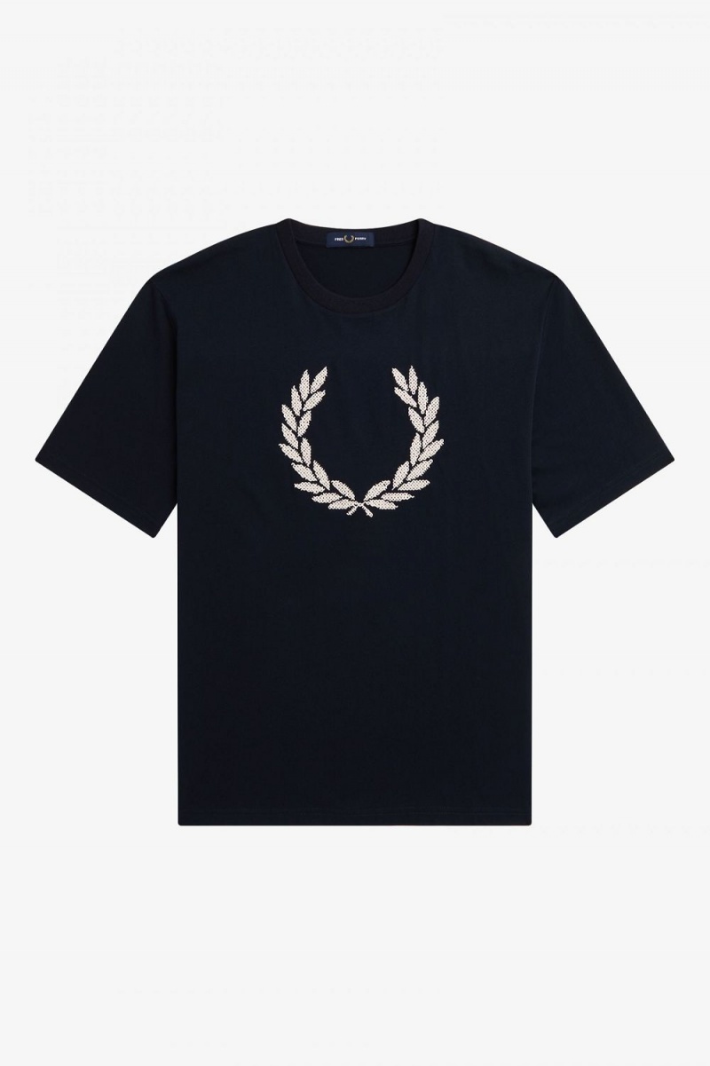 Fred Perry Bold Laurel Wreath Women\'s T-Shirt Navy | CARIF4321