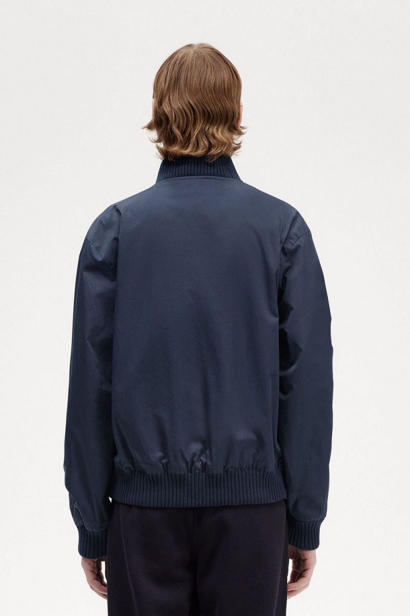 Fred Perry Bomber Men's Jackets Navy | YTKSC1436