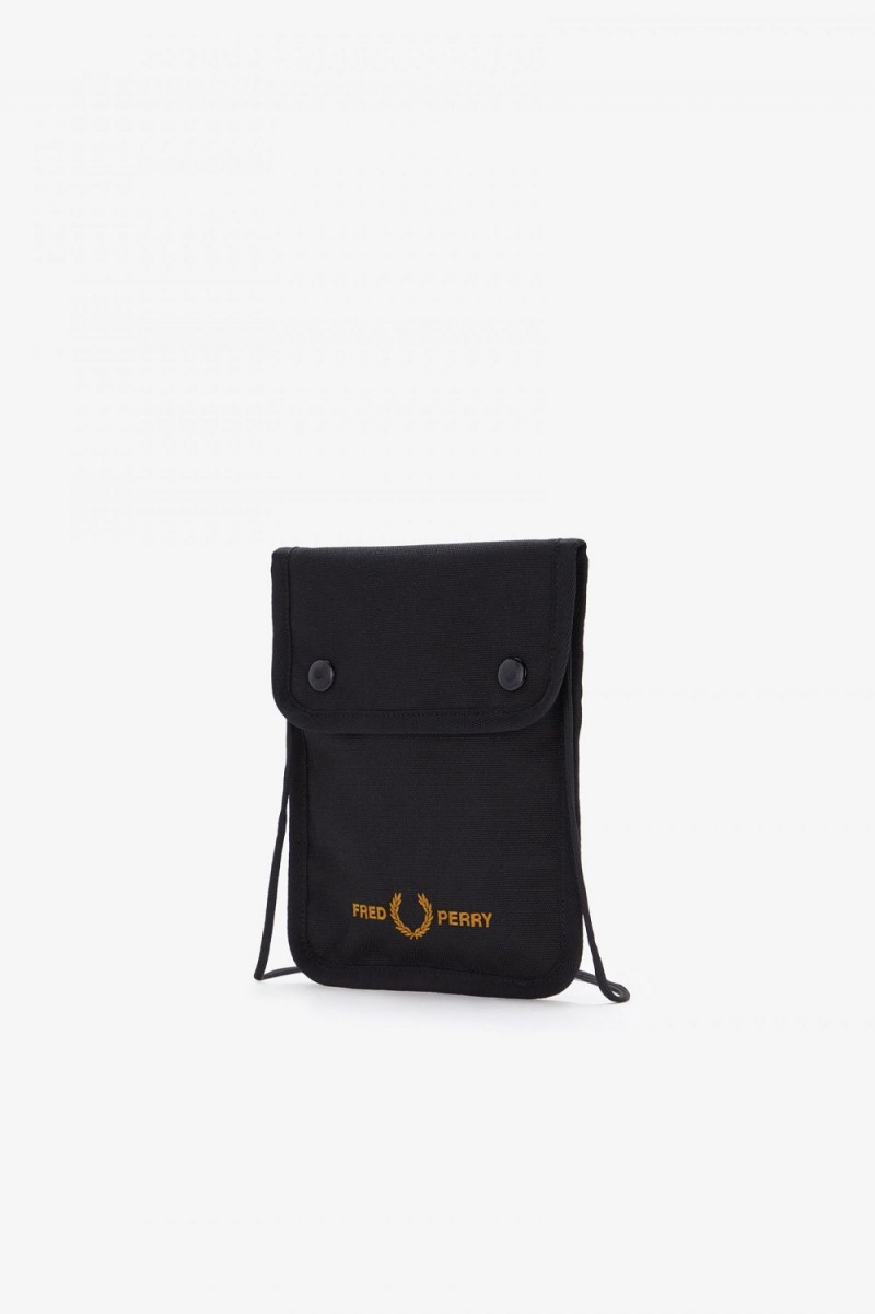 Fred Perry Branded Men's Bags Black | DPFIQ0834