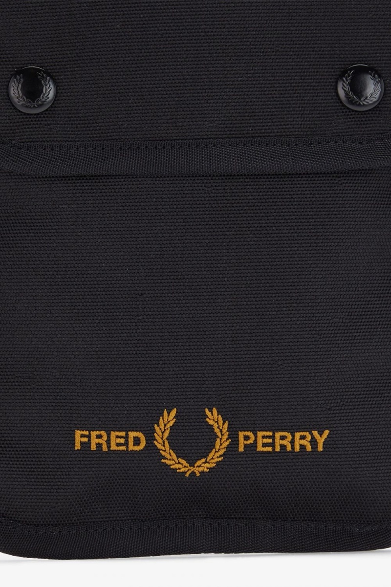 Fred Perry Branded Men's Bags Black | DPFIQ0834