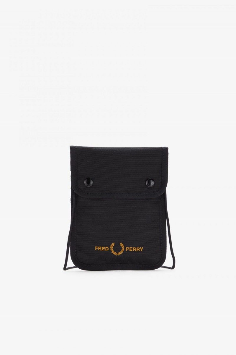 Fred Perry Branded Men\'s Bags Black | DPFIQ0834