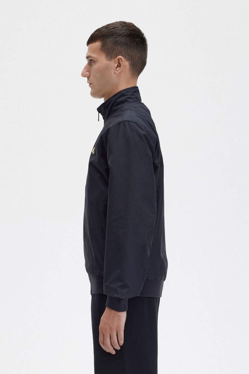 Fred Perry Brentham Men's Jackets Black | BOLTY4625