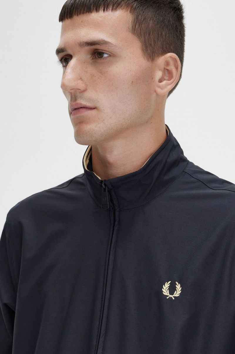 Fred Perry Brentham Men's Jackets Black | BOLTY4625