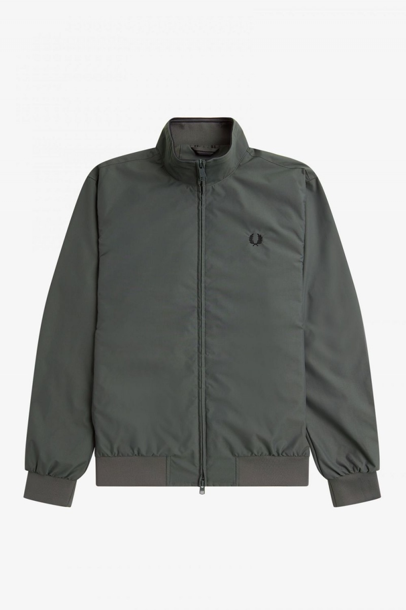 Fred Perry Brentham Men's Jackets Field Green | SBUDO1079