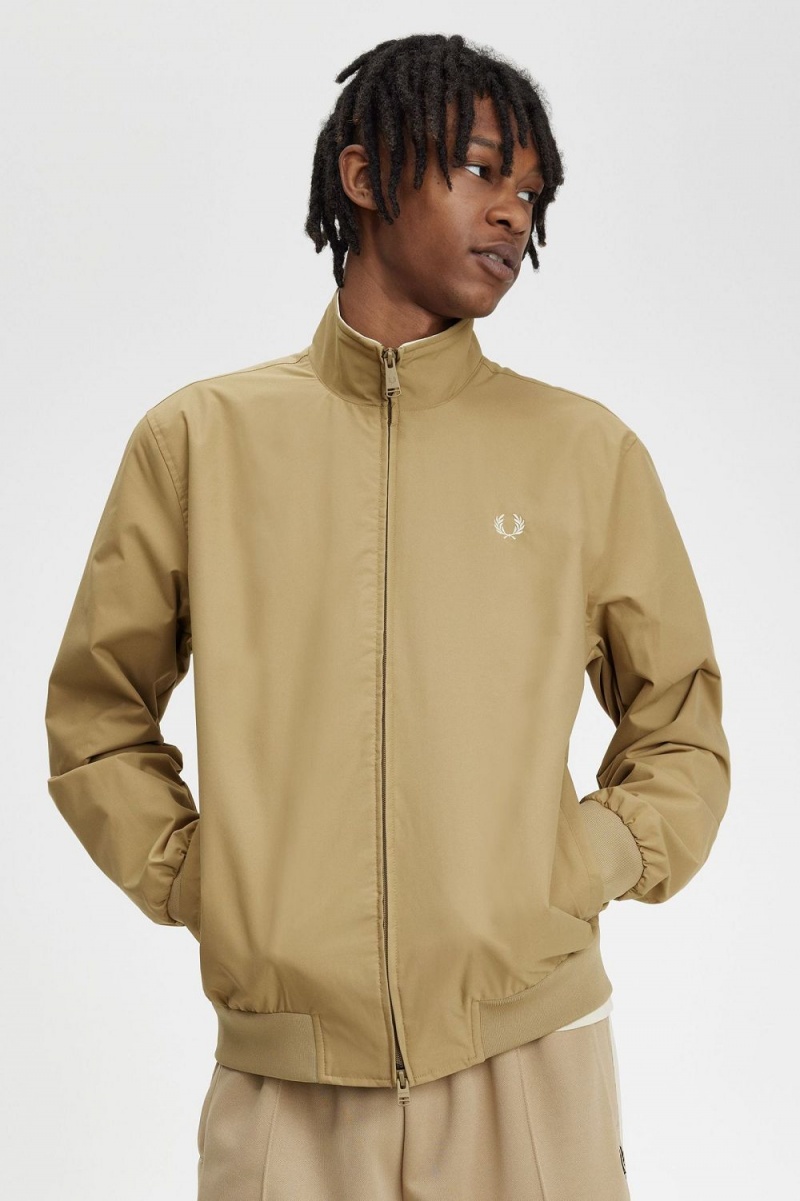 Fred Perry Brentham Men's Jackets Green | YHPKR8530