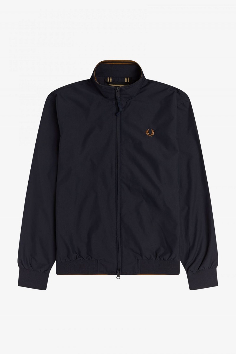 Fred Perry Brentham Men's Jackets Navy | GKXFQ6081