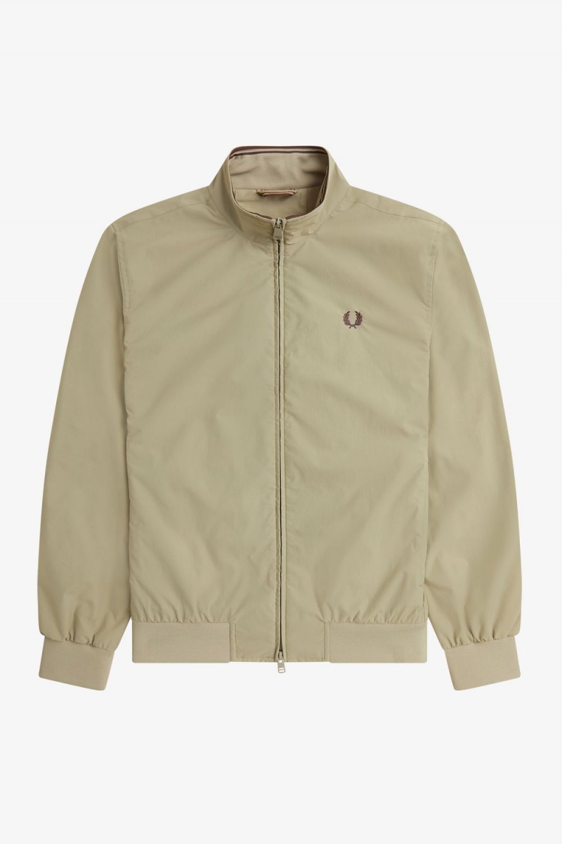 Fred Perry Brentham Men's Jackets Warm Grey | QGEZR6397