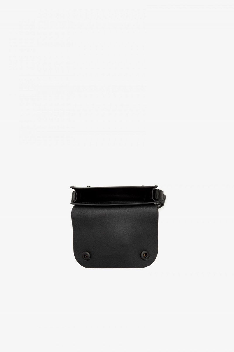 Fred Perry Burnished Leather Men's Bags Black | MJPIA6789