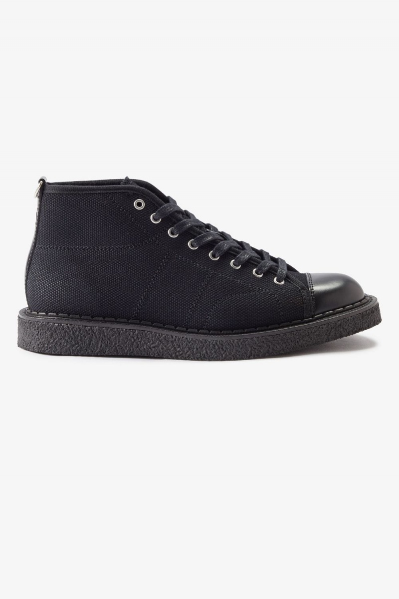 Fred Perry Canvas Monkey Men's Boots Black | HIRFL6350