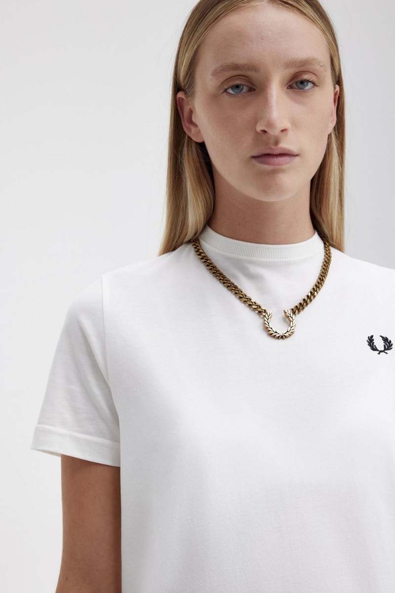 Fred Perry Chunky Laurel Wreath Necklace Women's Jewellery Gold | DTHNF9806