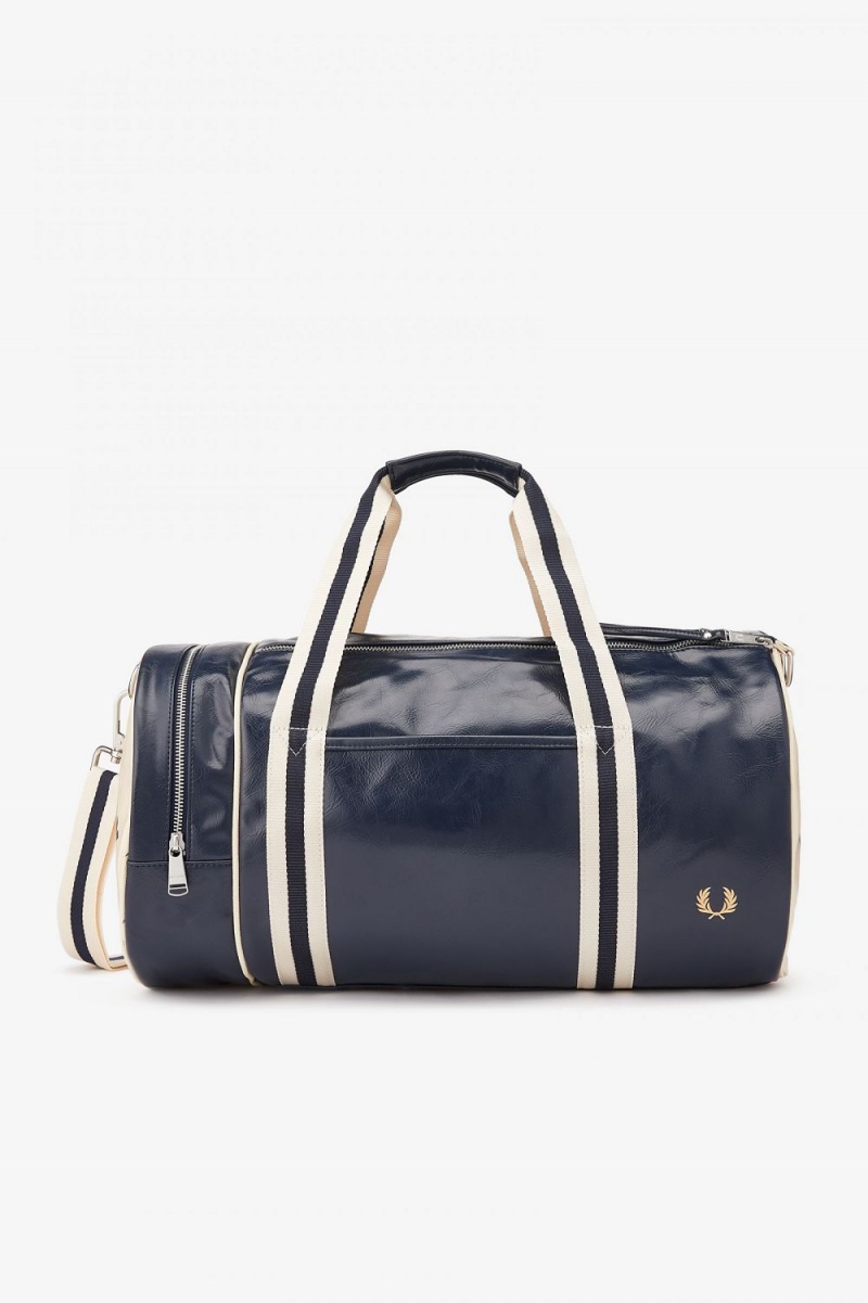 Fred Perry Classic Barrel Men\'s Bags Navy Beige | PXCWU7193