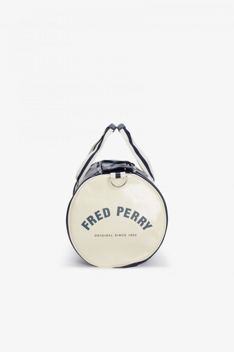 Fred Perry Classic Barrel Women's Bags Navy Beige | ANBTH2089