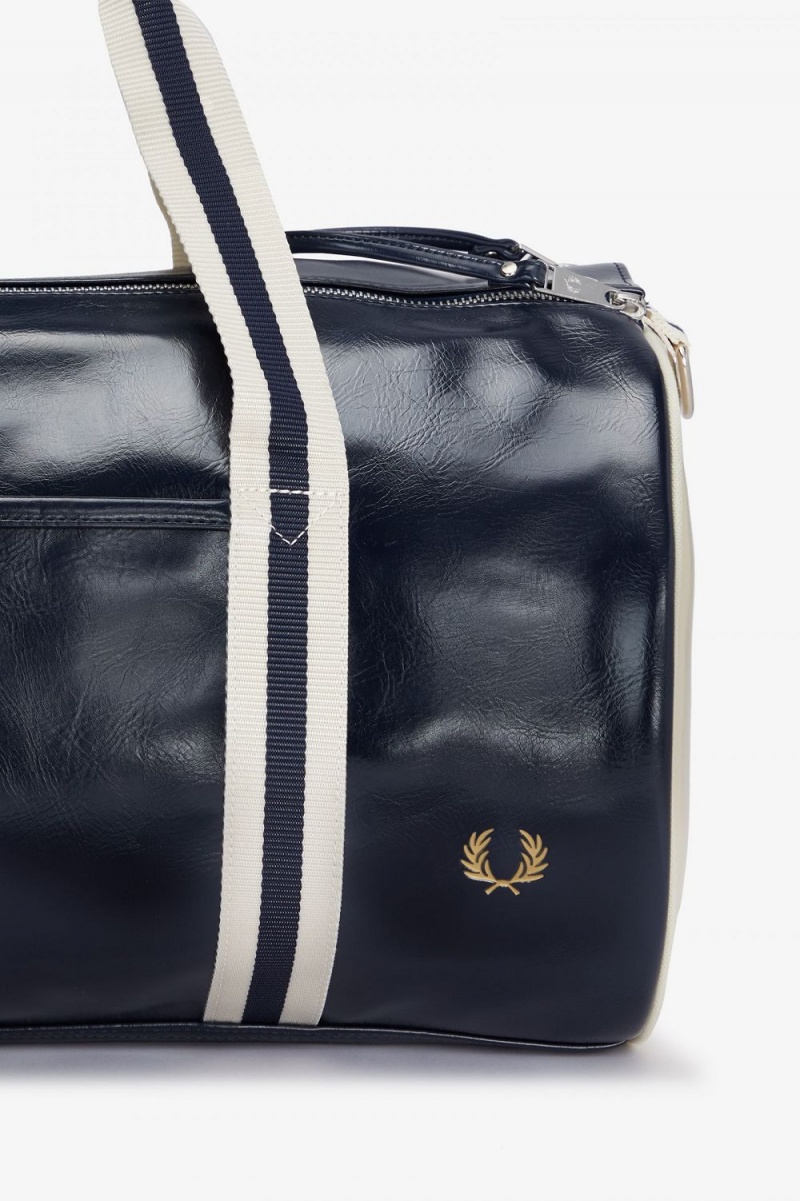 Fred Perry Classic Barrel Women's Bags Navy Beige | ANBTH2089