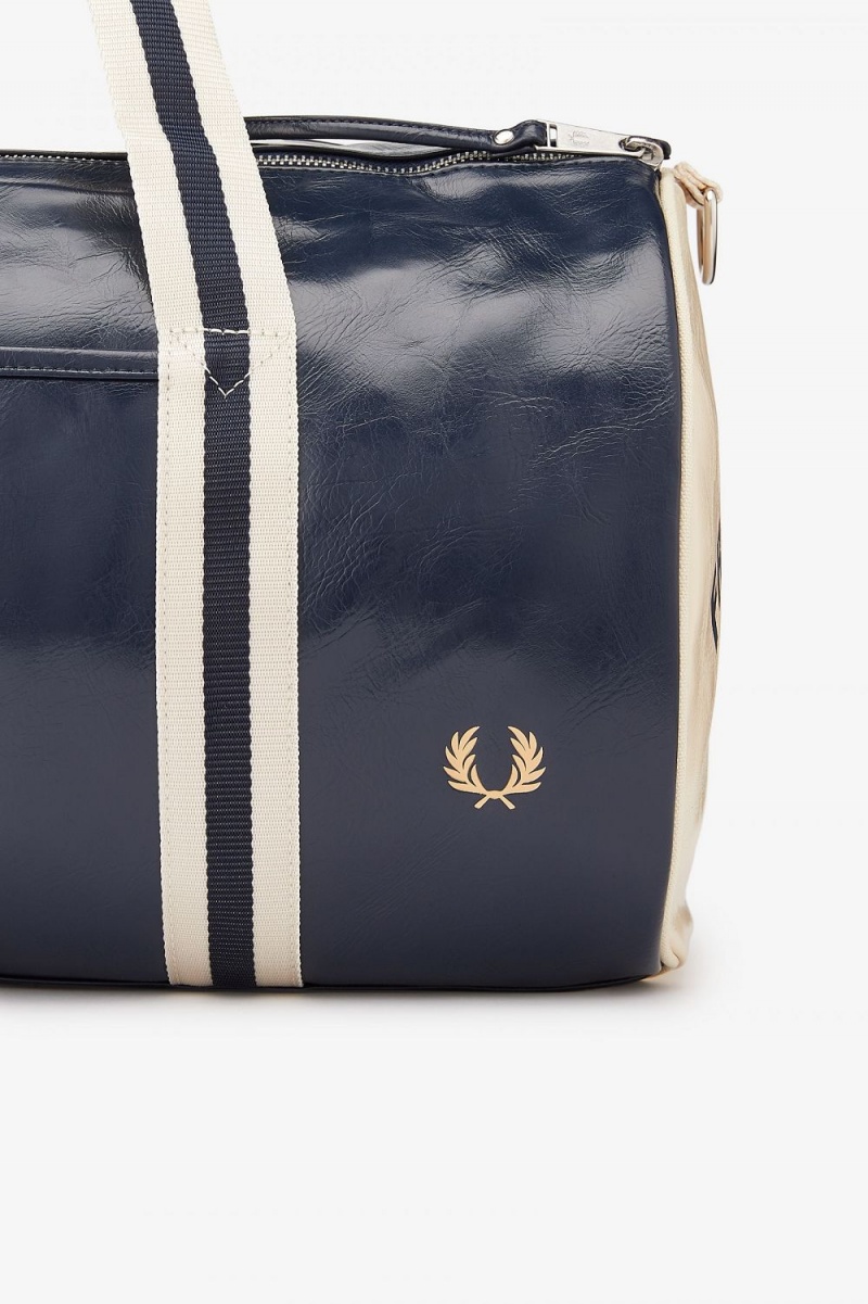 Fred Perry Classic Barrel Women's Bags Navy Beige | ANBTH2089