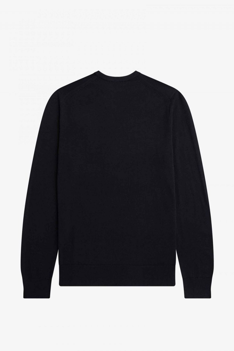 Fred Perry Classic Crew Neck Men's Jumper Navy | SFIPT2647