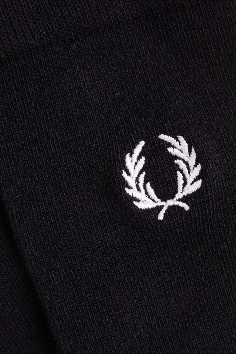 Fred Perry Classic Laurel Wreath Men's Socks Black Snow White | PIYZF9572