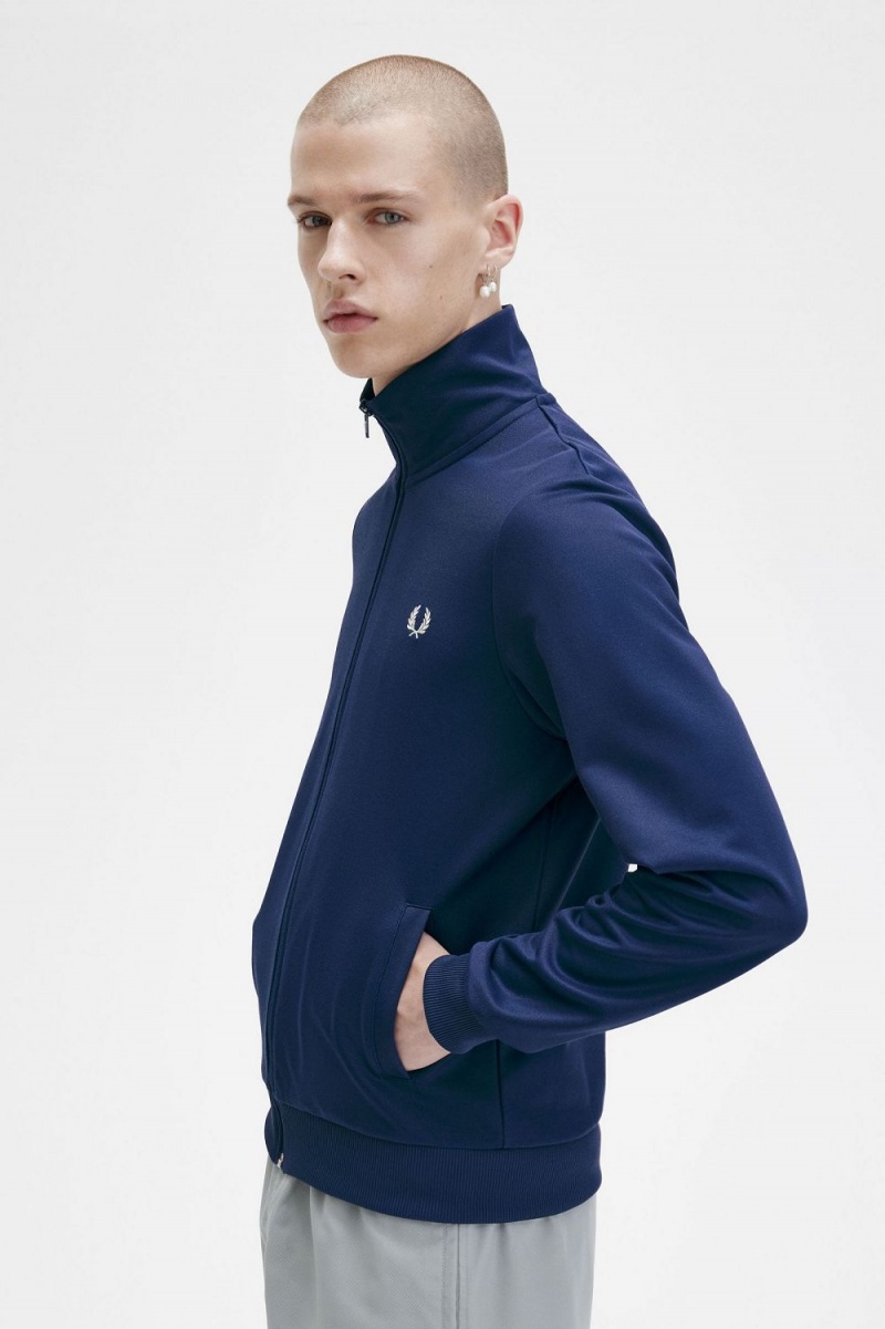 Fred Perry Classic Men's Track Jackets French Navy | EIRWD4761