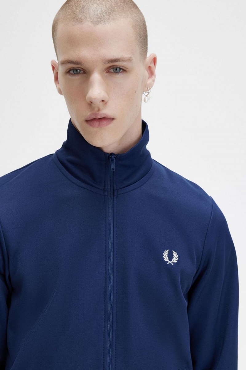 Fred Perry Classic Men's Track Jackets French Navy | EIRWD4761