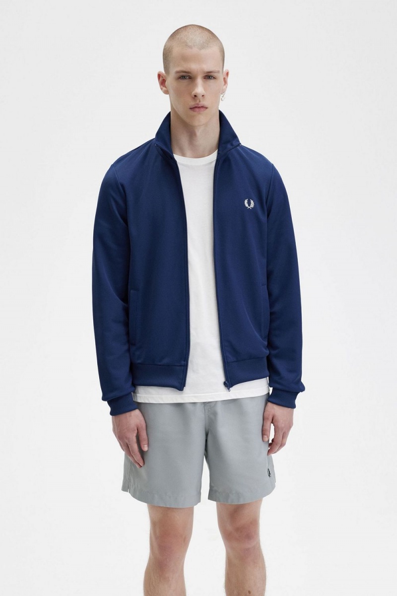 Fred Perry Classic Men's Track Jackets French Navy | EIRWD4761