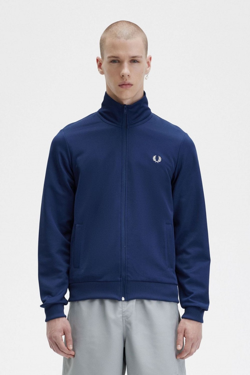 Fred Perry Classic Men\'s Track Jackets French Navy | EIRWD4761