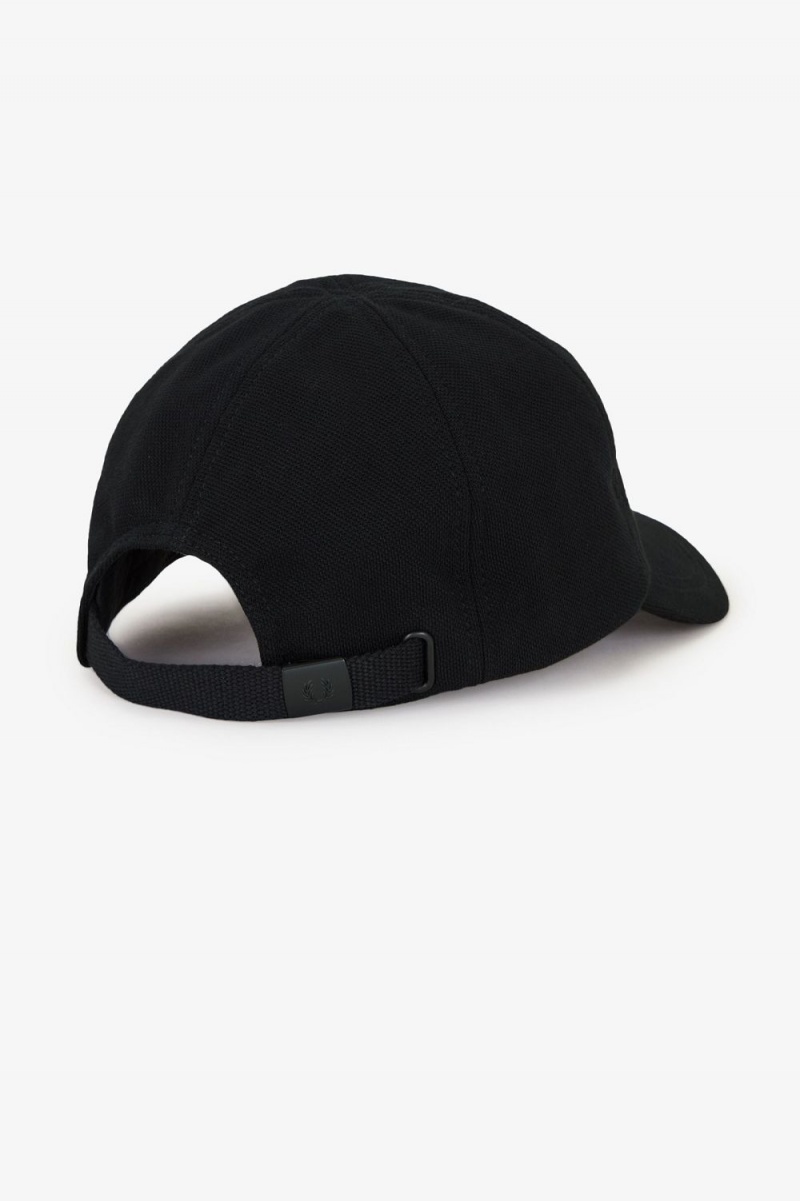 Fred Perry Classic Pique Men's Caps Black Green | SUZEH5896