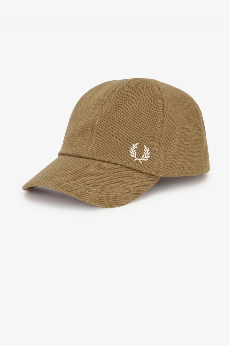 Fred Perry Classic Pique Men's Caps Brown Beige | AMBXC6301