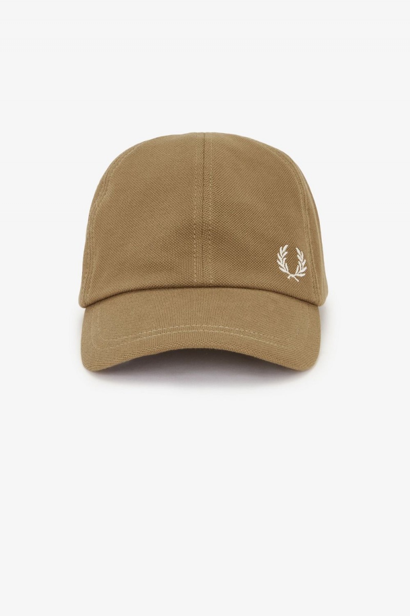 Fred Perry Classic Pique Men's Caps Brown Beige | AMBXC6301