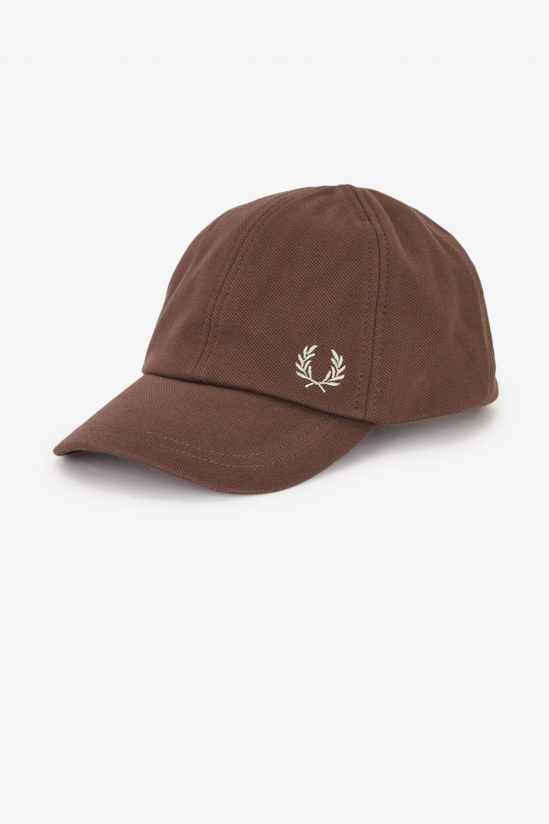 Fred Perry Classic Pique Men's Caps Dark Red Warm Grey | XPVBF7062