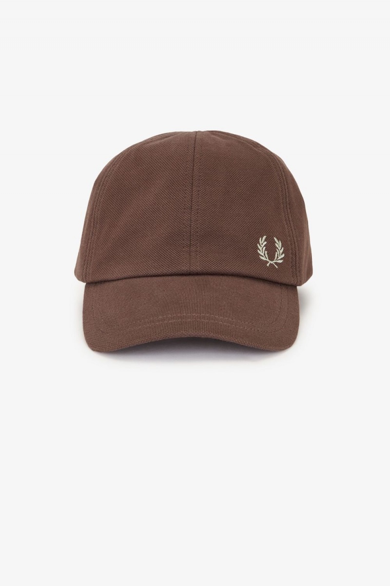 Fred Perry Classic Pique Men's Caps Dark Red Warm Grey | XPVBF7062