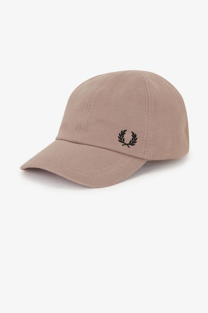 Fred Perry Classic Pique Men's Caps Dark Pink Black | BTPNK0981