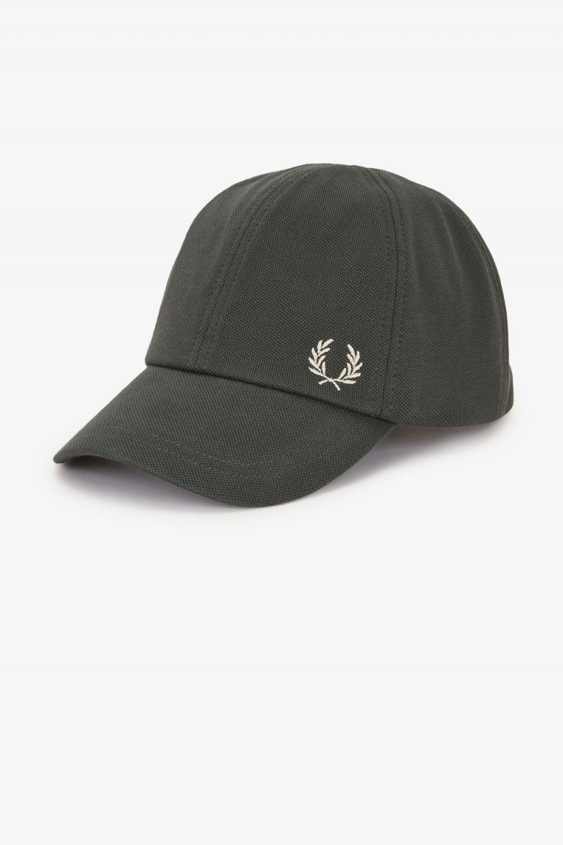 Fred Perry Classic Pique Men's Caps Field Green Oatmeal | ZWBTQ0738