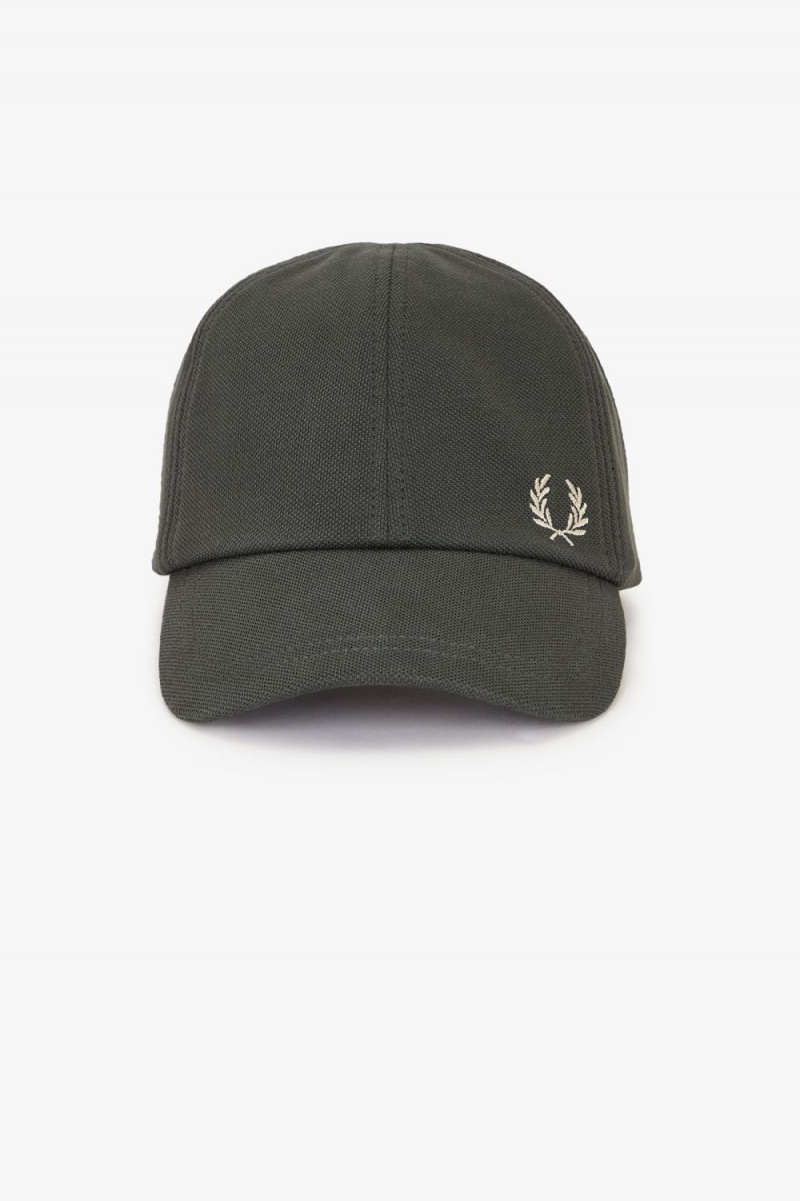 Fred Perry Classic Pique Men's Caps Field Green Oatmeal | ZWBTQ0738