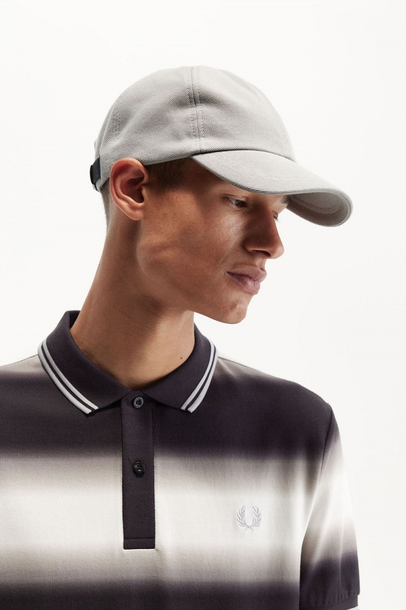 Fred Perry Classic Pique Men's Caps Grey Black | KGAXN9605