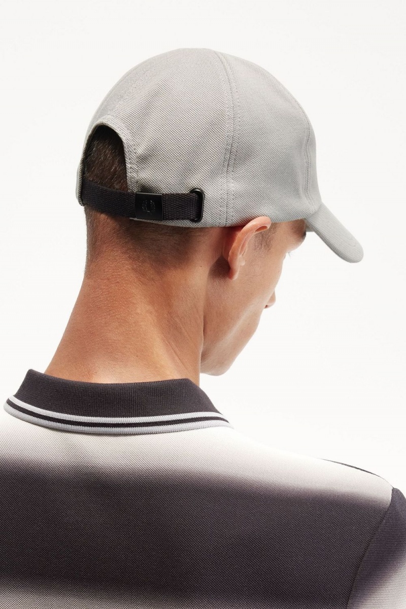 Fred Perry Classic Pique Men's Caps Grey Black | KGAXN9605