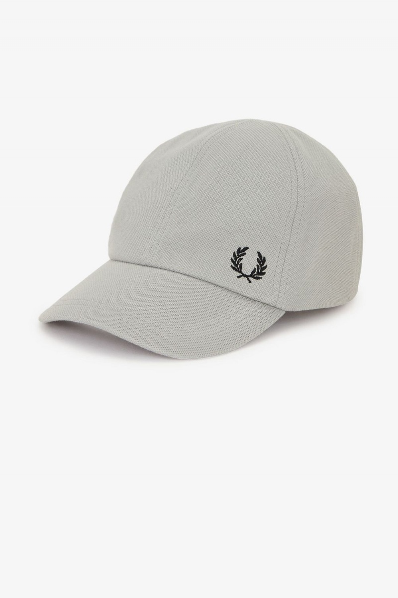 Fred Perry Classic Pique Men's Caps Grey Black | KGAXN9605