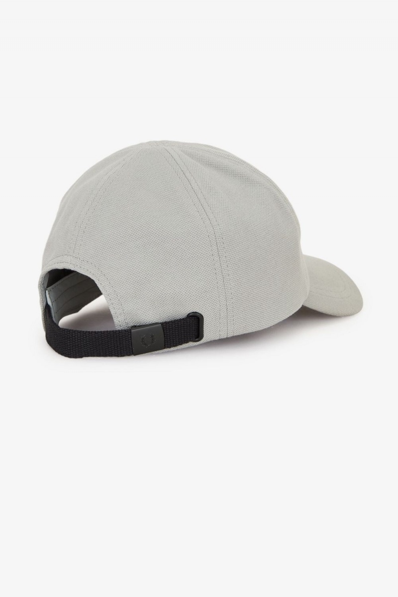 Fred Perry Classic Pique Men's Caps Grey Black | KGAXN9605