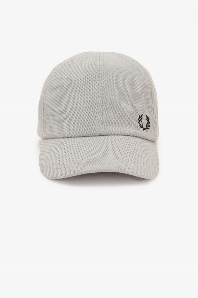 Fred Perry Classic Pique Men's Caps Grey Black | KGAXN9605