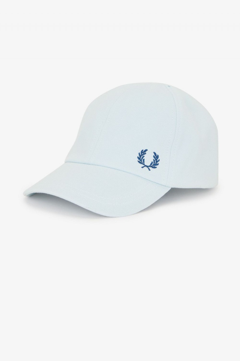 Fred Perry Classic Pique Men's Caps Light Aqua Midnight Blue | WNMHS3206