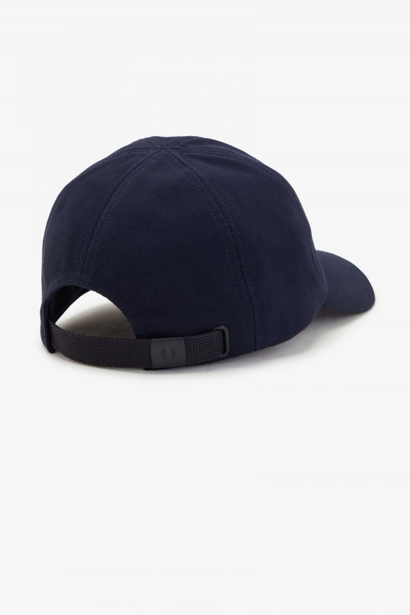 Fred Perry Classic Pique Men's Caps Navy Dark Coffee | YUBHZ5209